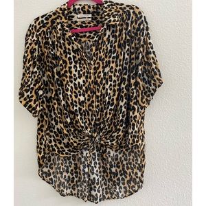 Urban Outfitters leopard print button up